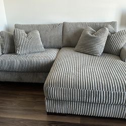 Ashley Lyndon fog RAF sectional couch