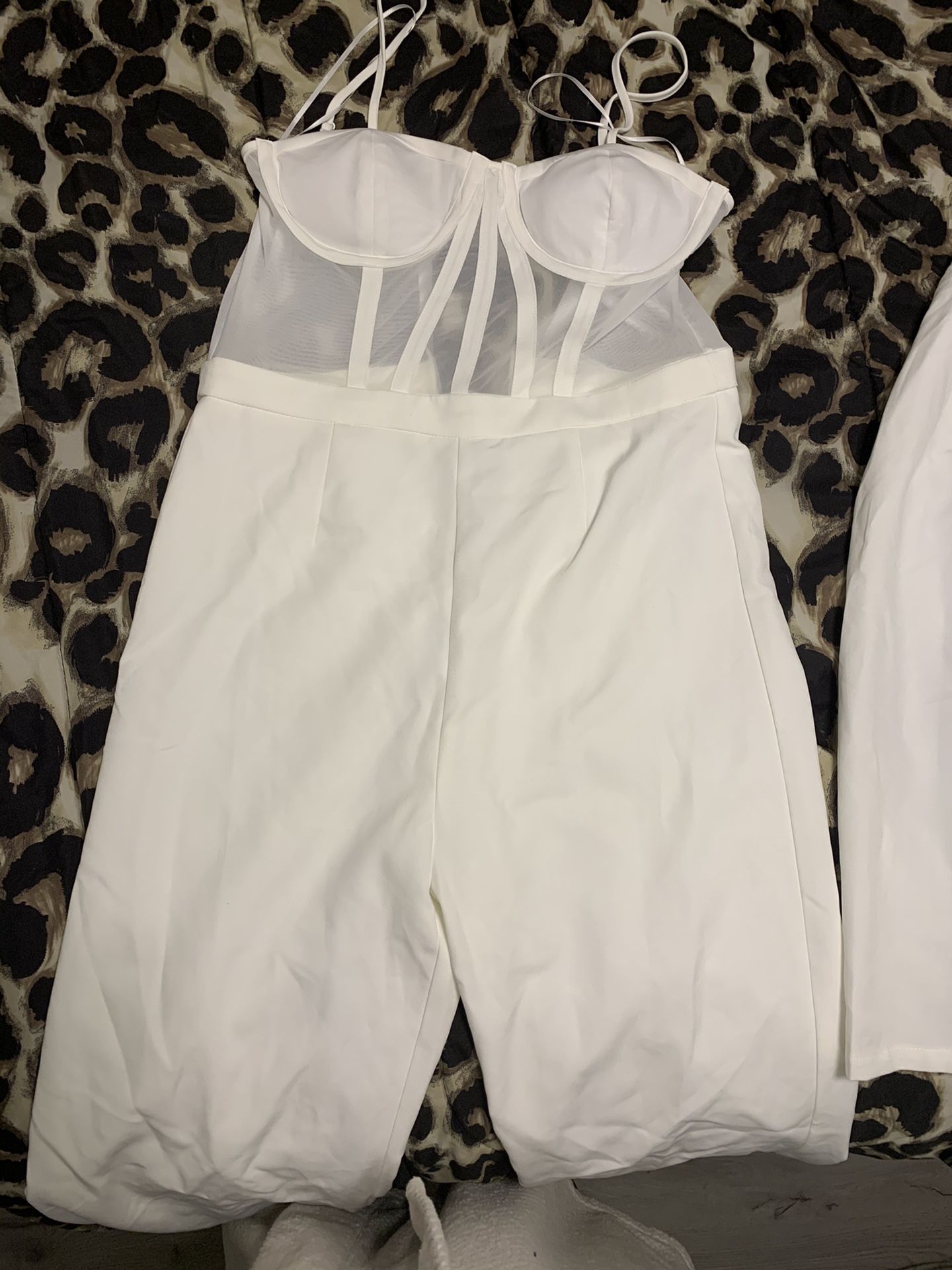 White Jumpsuit w/ Blazer XL
