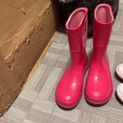 Kids Pink Rain Boots