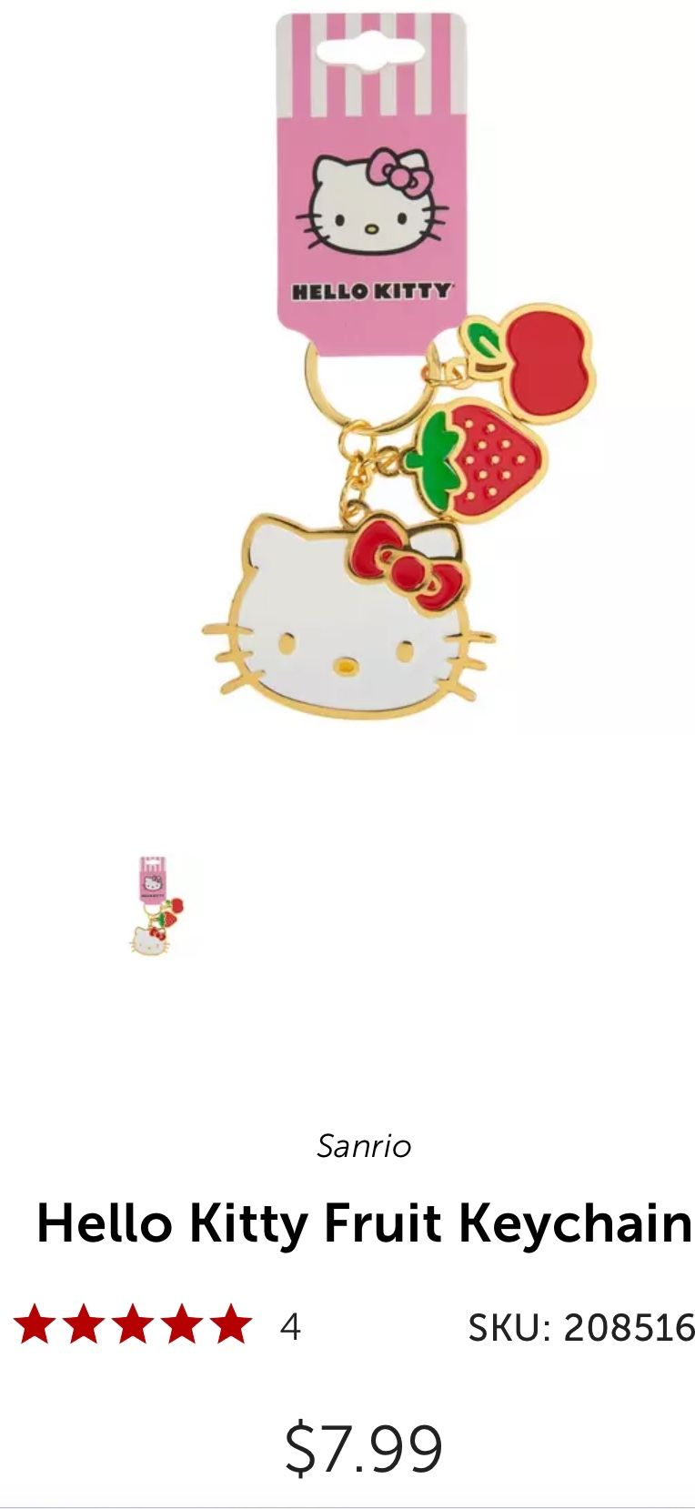 Hello Kitty Fruit Keychain 