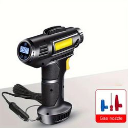 150PSI Tire Pump USB Charging Night-Light & Pressure Gauge Your Go-To for Cars Bikes, Without Battery（wired）