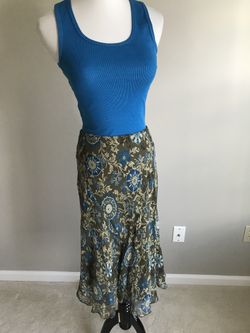 Jones New York petite M silk skirt