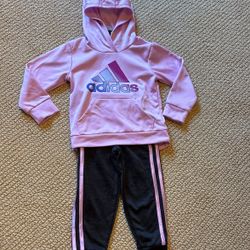 ADIDAS Girl Hoodie Set Size 3T 