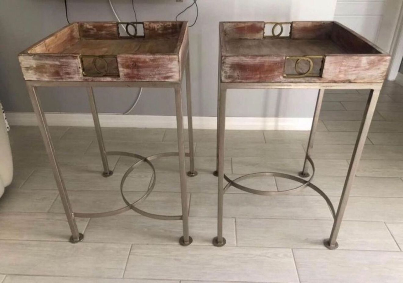 Set of Two Nadeau End/Side Tables
