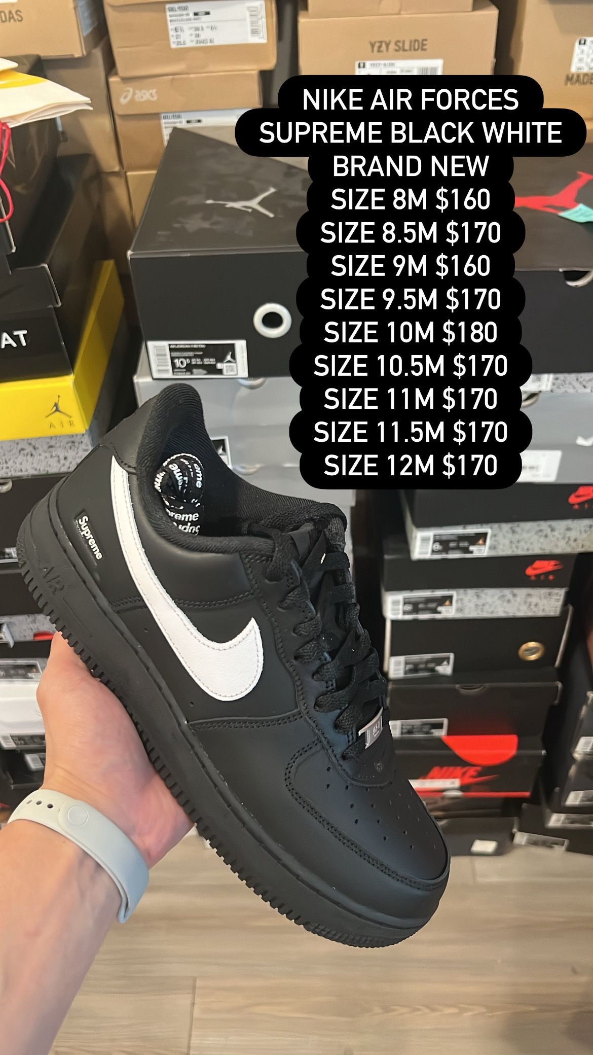 Supreme Black Air Force 1