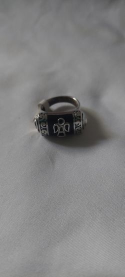 New Sterling Silver Onyx Ring