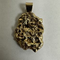 14K Gold Nugget Charm 