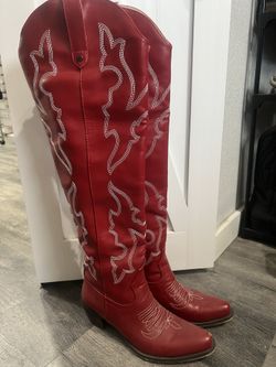 Over The Knee Western Boots