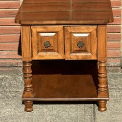Solid Maple Mid-Century End Table 