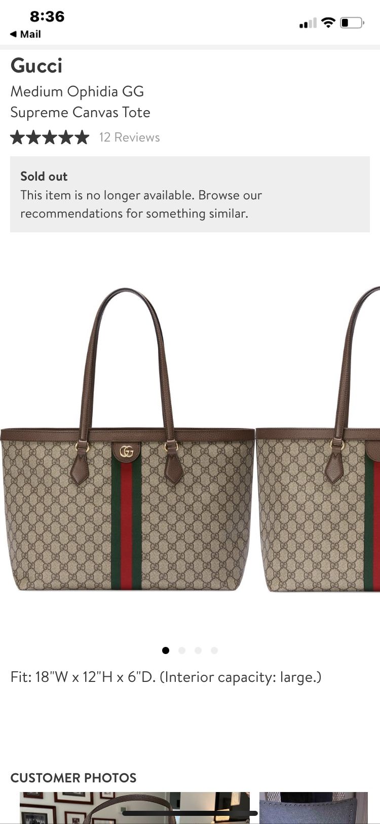 Original Gucci Bag From Nordstrom