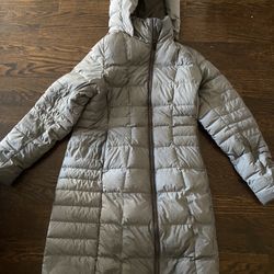 Long Gray North Face Winter Jacket