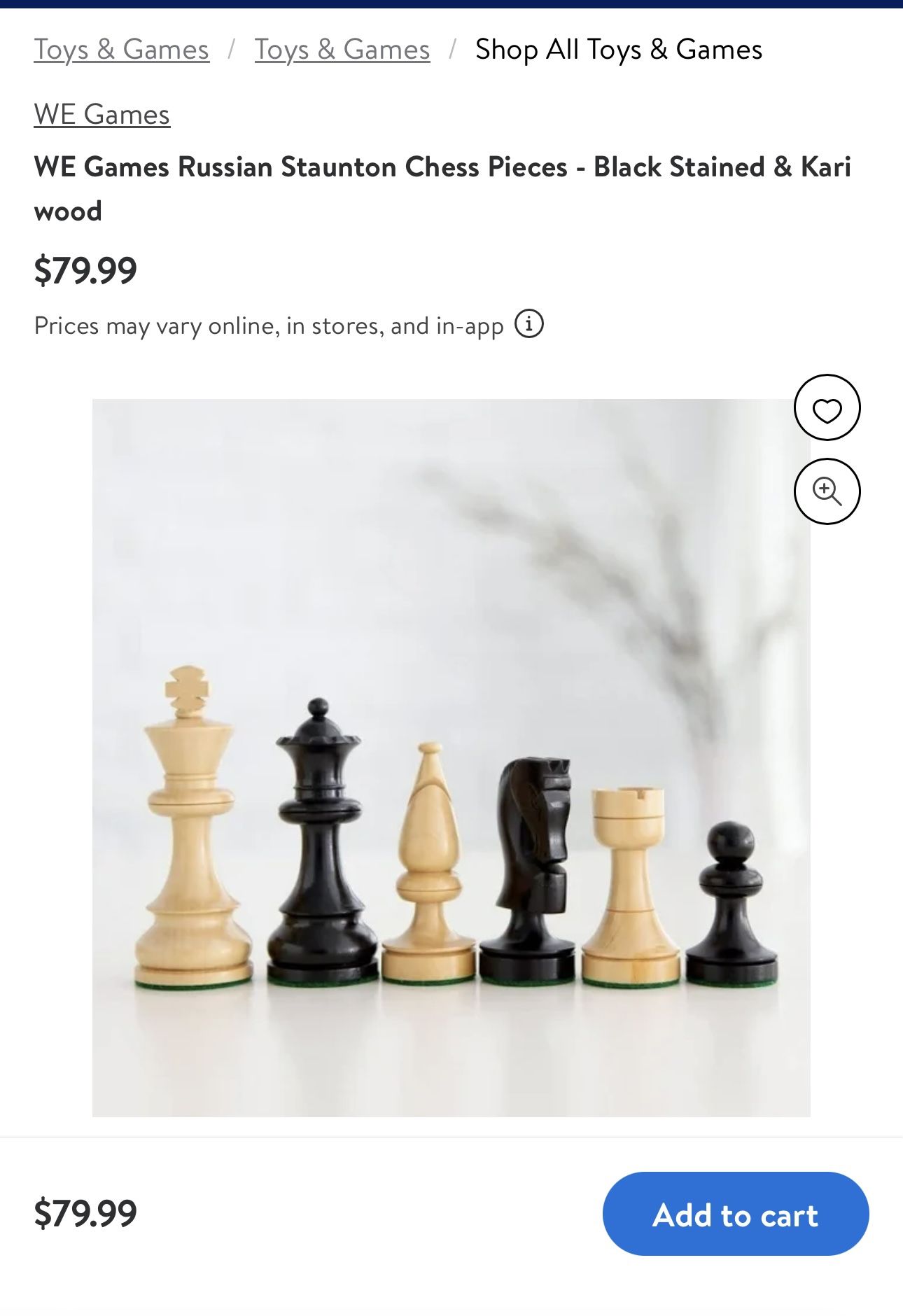 Brand New Chess Pieces - Wood Expressions Brand - Great Quality - Brand New