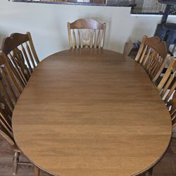 Vintage family kitchen table with extenders