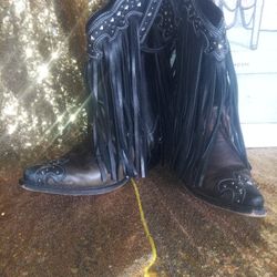 Women's Cowboy Boots With Tassels