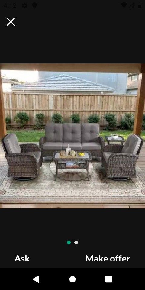 🆕🚚🚚 Patio Swivel Chairs Patio Rocking Chairs Swivel Chairs Outdoor Swivel Chairs Garden Furniture Patio Set Brand New Two Colors Available