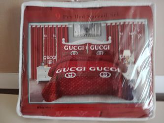 9-Piece Red Bedspread Set King Size