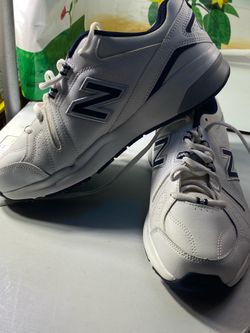 New Balance 608 v5 Men's Size 8.5 4E Extra Wide White Navy Sneaker MX608WN5 EUC