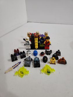 LEGO NINJAGO PARTS, AND MINIFIGS LOT. Mostly Older. SEE PICS. KAI, ZANE, ETC.