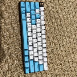 Alt Customs Pro Wave 60% Gaming Keyboard – Red Linear Switches – White/Blue – Great Condition 