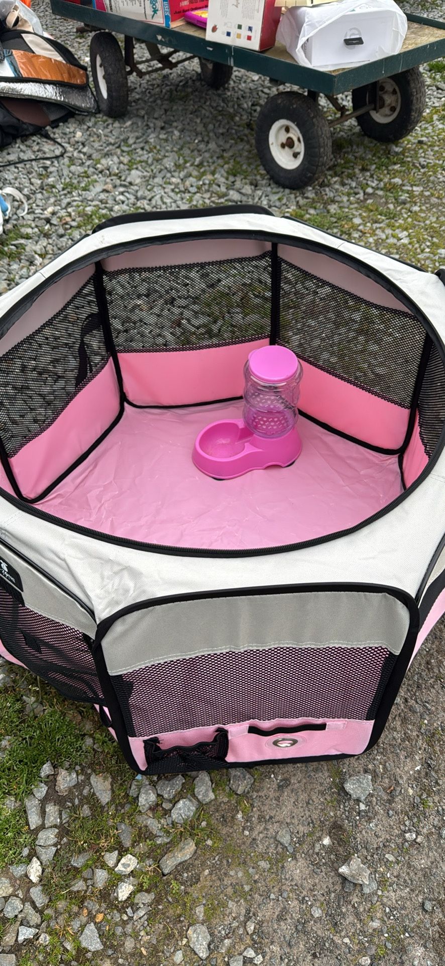 Ball Pit And Puppy 🐶 Playpen 84 Inch Diameter Water Feeder Including