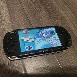 Playstation Psp 3000 Black Mod--ded Video Game Console 