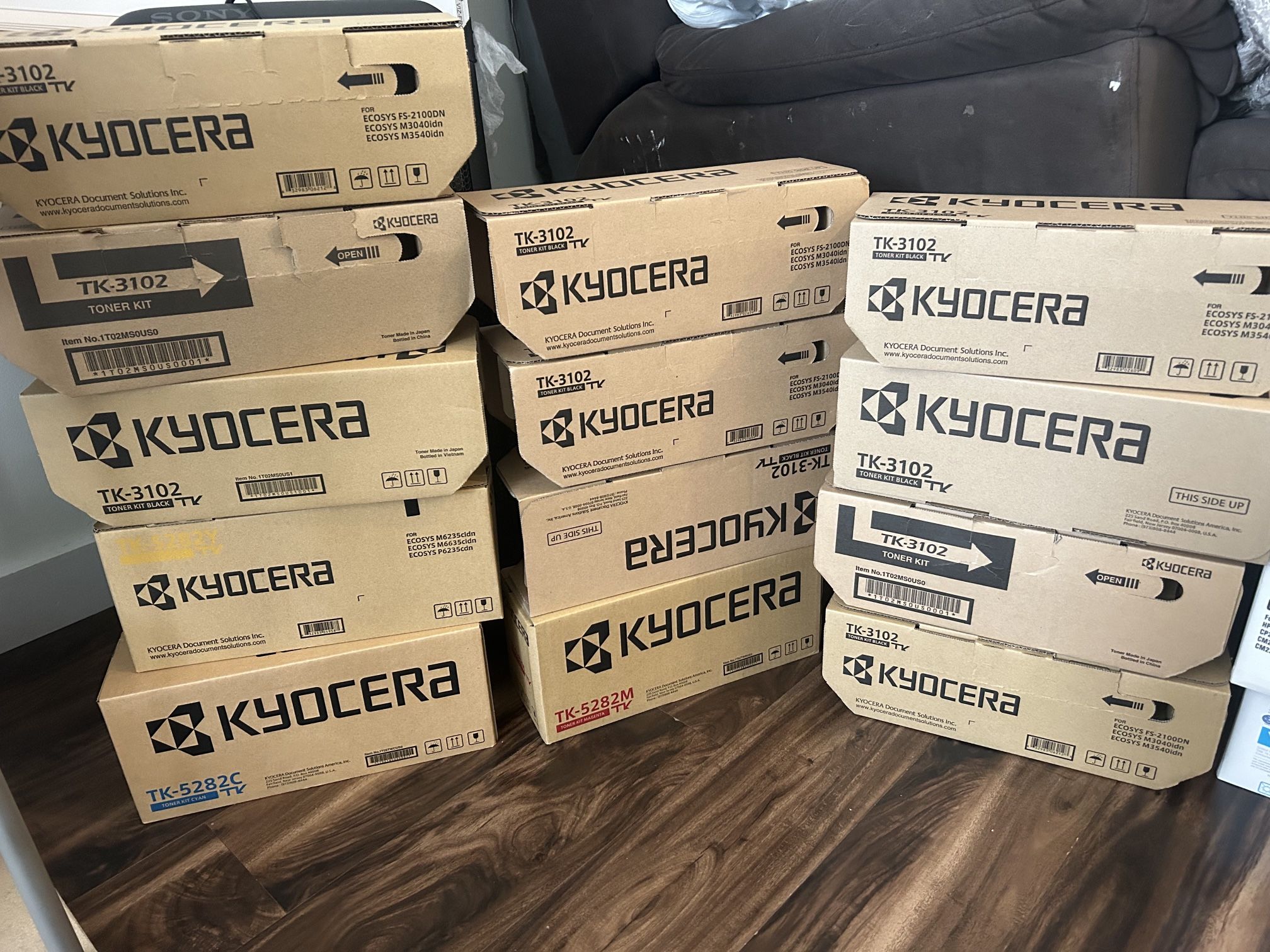 Bulk Lot – Genuine Kyocera Toner Kits (TK-3102 Black + TK-5282 Color Series) – New Sealed