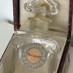 Rare Antique Guerlain "Mitsouko" Paris Perfume Bottle & Original Box