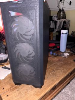 Black tower PC gaming case .