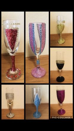 Decretive designs.. All occasion glasses. Birthdays, weddings,bridal or bachelorette etc...