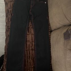 True religion Red n black Ricky relax straight jeans