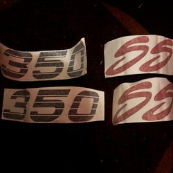 black chevy 350 ss side bed decals