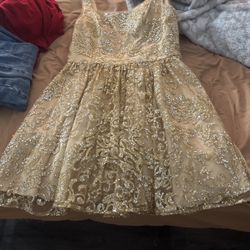 Gold Rhionestone Dress