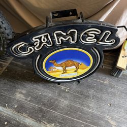 Vintage Camel Lighted Advertising Sign – As Is / Untested