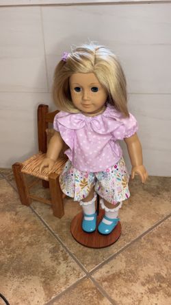 Boutique 18 Inch Doll Outfit | Purple Flutter Sleeve Shirt & Garden Print Shorts