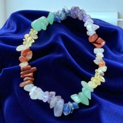 7 Chakra Chip Stone Bracelet – Stretch Band – NEW - Multiple Available