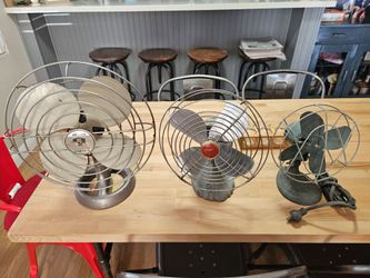 3 antique vintage MADE IN USA FANS