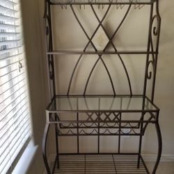 Metal Bakers Wine Rack