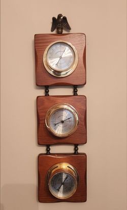 Vintage Springfield Weather Station with Barometer, Thermometer, Hygrometer USA