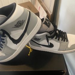 Grey And Black Jordan Ones