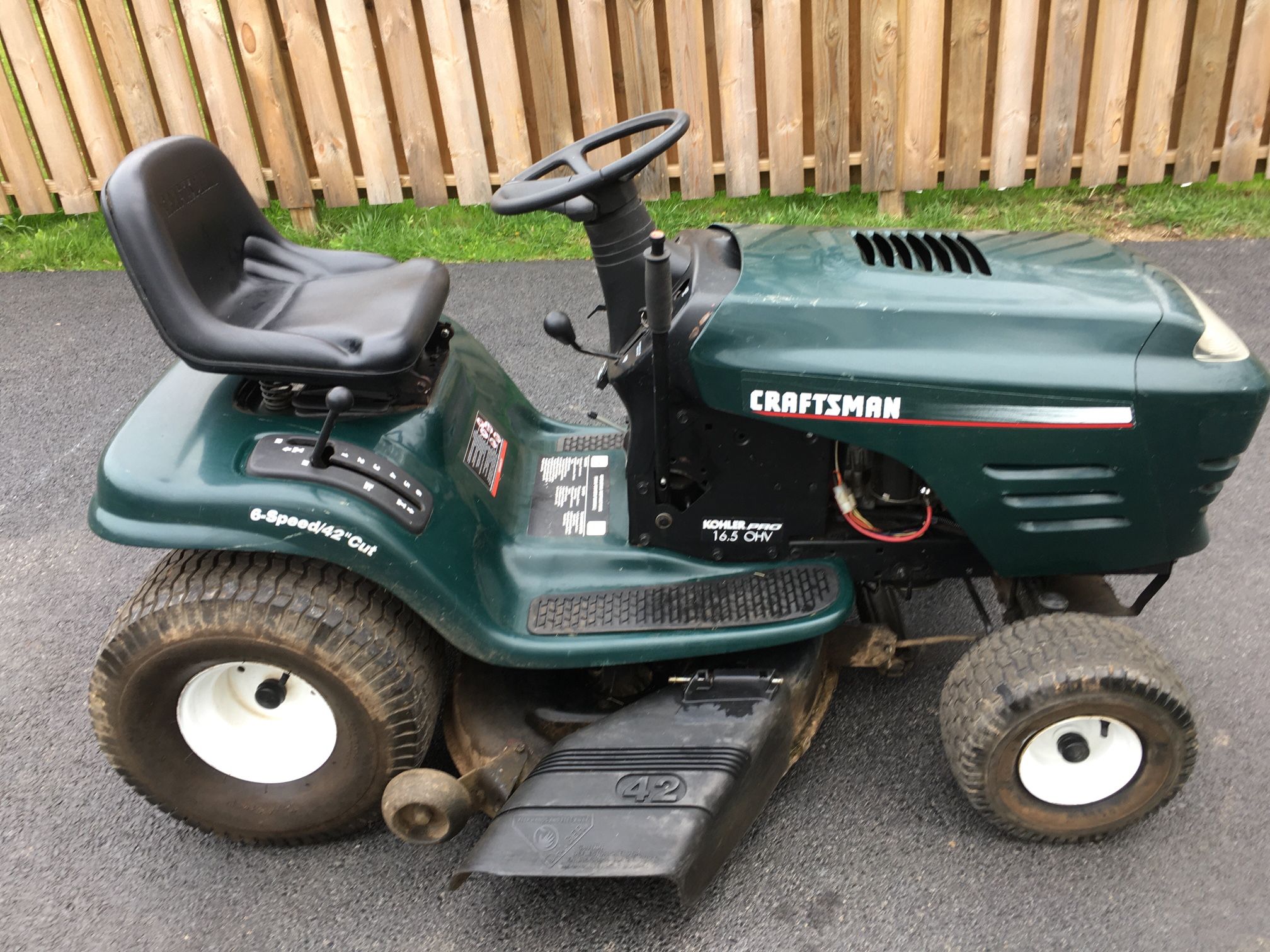 Craftsman Riding Mower 16.5HP 42 6 Speed for Sale in Alburtis PA OfferUp