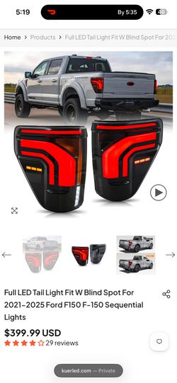 KuerLED Smoked Tail Lights For 2024 F-150