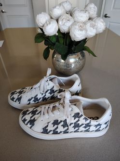 COACH Clip Low Top Sneakers Houndstooth Black CK460
