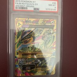 2015 Pokémon XY Rayquaza EX PSA 8