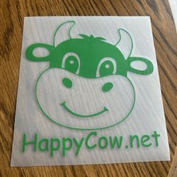Happy Cow Vinyl Die Cut Decal