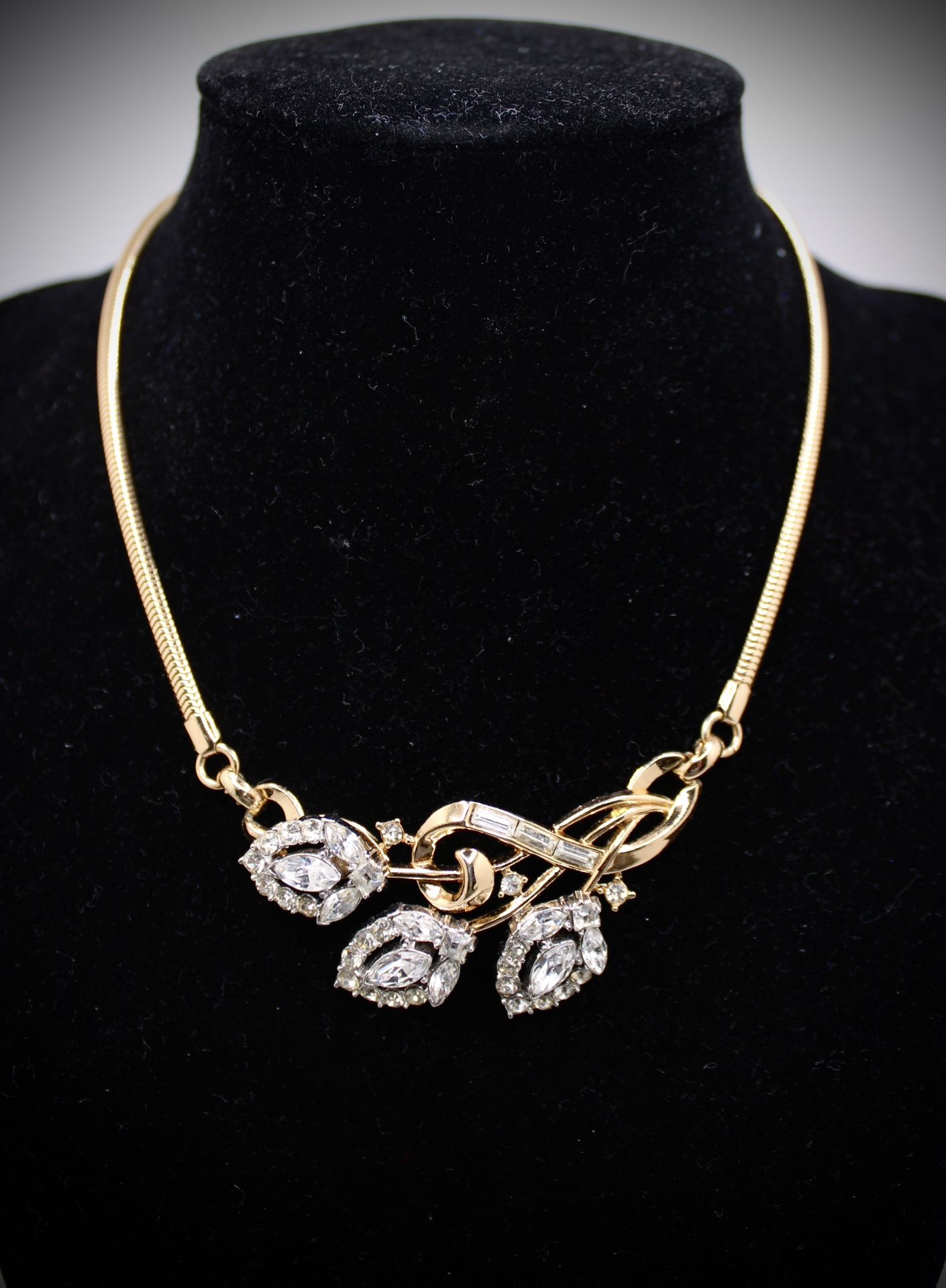 Vintage Trifari 1953 "Flirtation" Rhinestone Necklace - adjustable to 15 1/2”