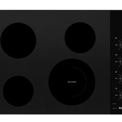 Whirlpool 30 in. 4 Burners Smooth Surface Black Electric Cooktop, New Scratch and Dent