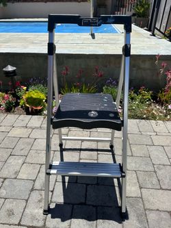 Sturdy Aluminum Step Ladder – Works Great