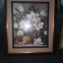 Home Interiors  Magnolia Memories Fruit Picture Barbara Mock Vintage Homeco Rare