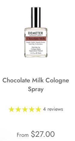 DEMETER Hot Chocolate Perfume