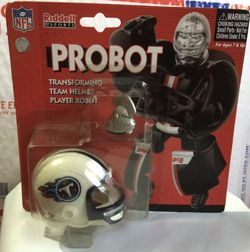 Riddell NFL Probot Tennessee Titans Helmet Robot Transformer Desk Toy New Sealed